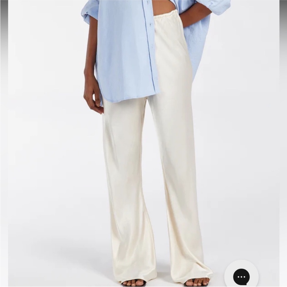Dissh satin cream pants